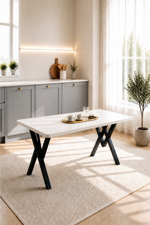 Avvio 80x120 Alara Mutfak Masası Yemek Masası Balkon Masası Cafe Masası