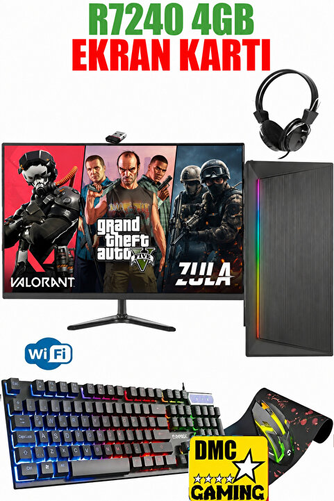 DMC Zx54 I7 860,16GB RAM,256GB SSD,4GB R7240 128bit EKRAN KARTI,19''Oyuncu Masaüstü Bilgisayar