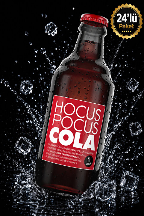 HOCUS POCUS 250ML x 24'lü Adet Cam Şişe Kola - Hocus Pokus Cola