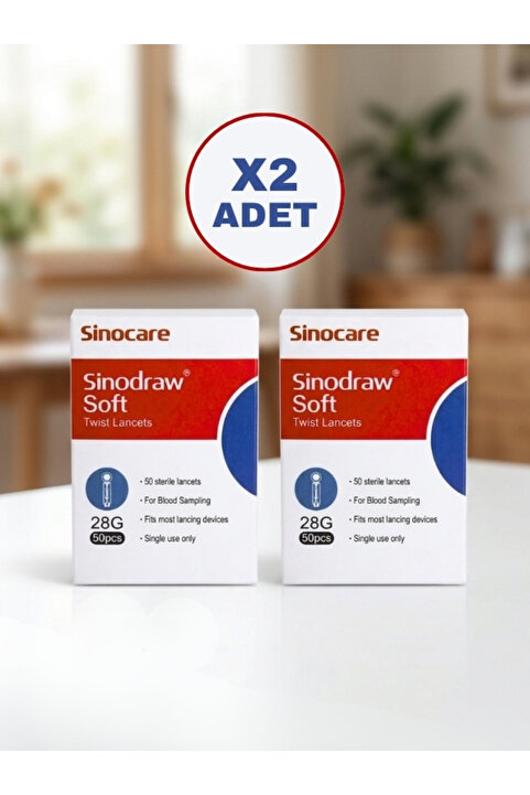 sinocare Sinodraw Soft Lanset 28G (50'li) - 2 Adet