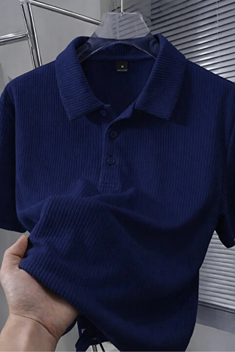 EKZMODA Regular Fit Bebe Mavisi Erkek Polo Yakalı T-shirt - Polo Yaka Tisort Erkek T-shirt