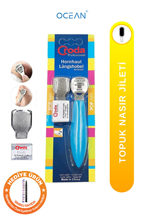 Credo Solingen Topuk Nasır Jileti (törpü Ve 10 Adet Yedek Jilet) Credo