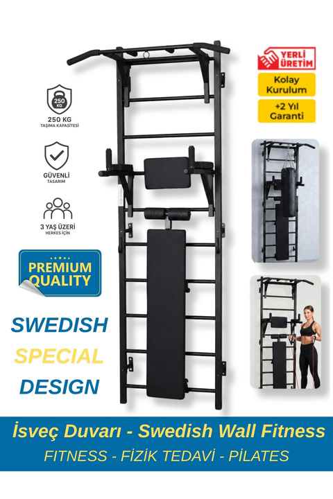 Duruh İsveç Duvarı - Swedish Wall Fitness - Fizik Tedavi Ve Pilates Aleti