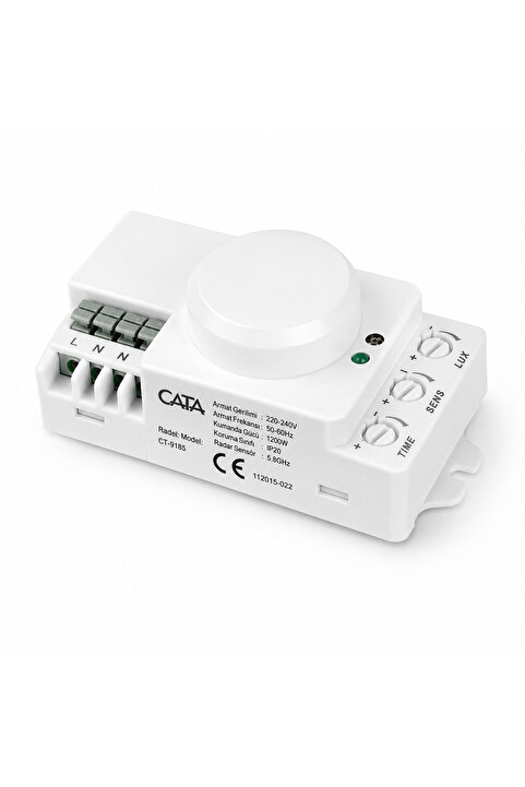 Cata Radar Sensör 360° Mikrodalga Hareket Sensörü 1200W Tavan Tipi Sensör
