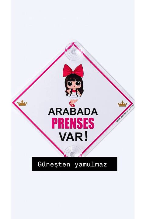 Genel Markalar Dikkat Arabada Bebek Var/ 15x15 cm 3 mm Ikaz Levhası/ Peri Kızı