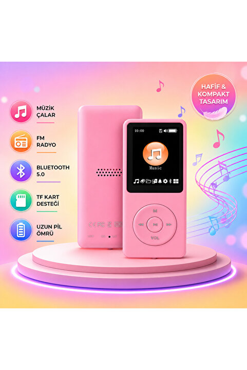JUNGLEE 8GB DAHİLİ HAFIZALI BLUETOOTHLU MP3-MP4 ÇALAR FM RADİO DAHİLİ HOPARLÖR EKRANLI MÜZİK ÇALAR