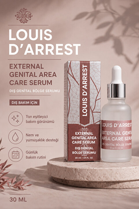 Louis DArrest Genital Bölge Sıkılaştırıcı, Leke Karşıtı Aydınlatıcı Bakım Serumu 30 ML. Arbutin, Hyalüronik Asit