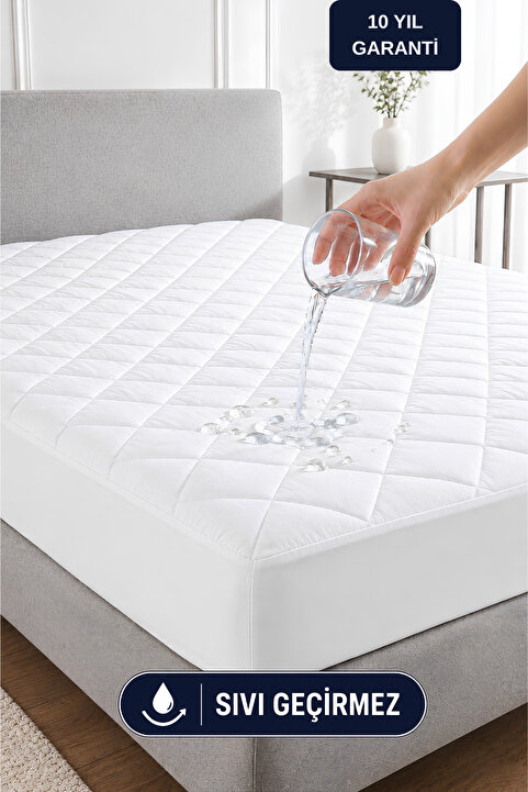 Formeya Adelya Classic Kapitone Fitted Full Kenar Su Sıvı Geçirmez Alez Yatak Koruyucu Tek Çift Battal