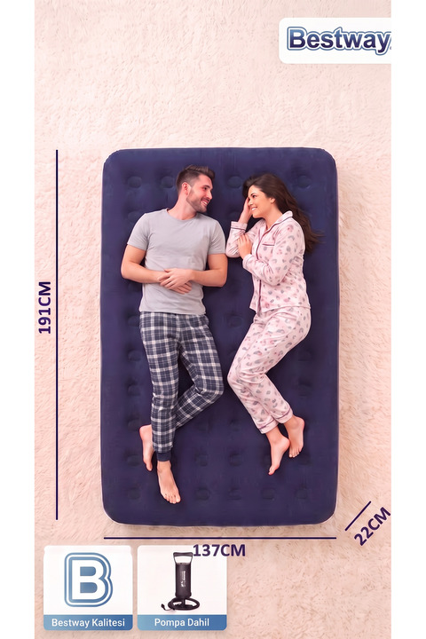 Bestway Pavillo Çift Kişilik Pompa Dahil Şişme Yatak 67002