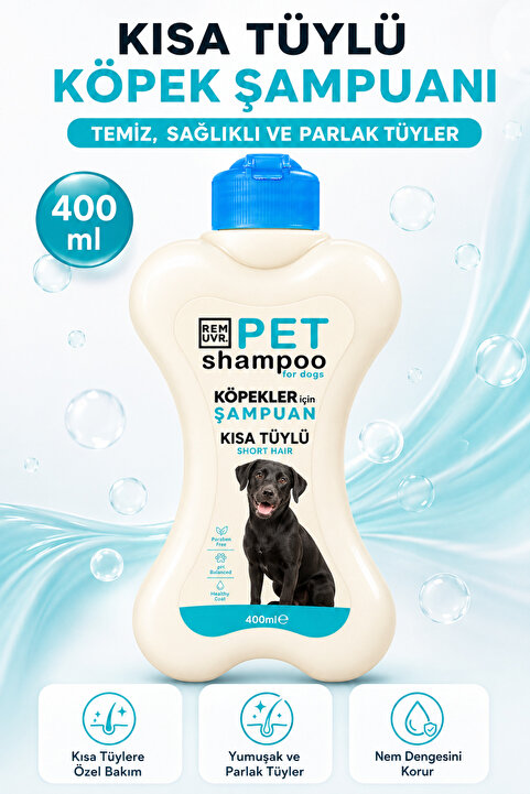 REMUVR Köpek Şampuanı Normal 400 ml | Hassas Ciltlere Uygun Günlük Köpek Bakım Şampuanı
