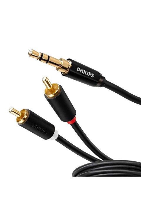 Philips SWR2121B/93 2 Metre 3.5Mm Stereo 2 RCA AUX Ses Kablosu