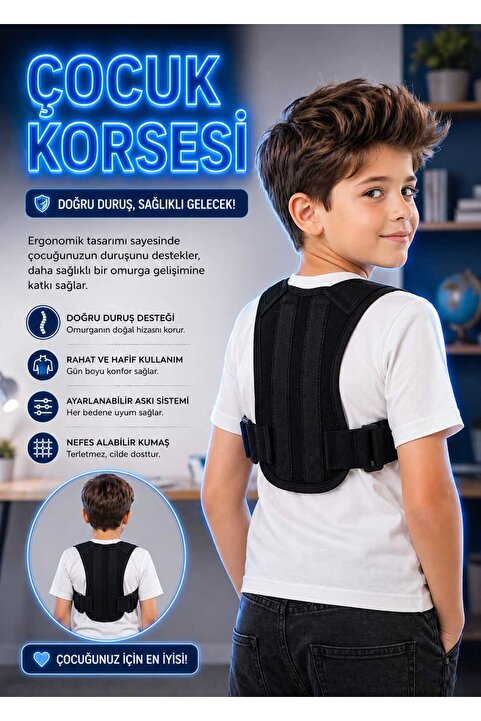 UYDEE Çocuk Dik Duruş Korsesi Kamburluk Önleyici Omuz Sırt Destekleyici Postür Düzeltici Ortopedik Korse Çocuk Duruş Düzeltici Erkek Kız Çocuk Dik Duruş Korsesi