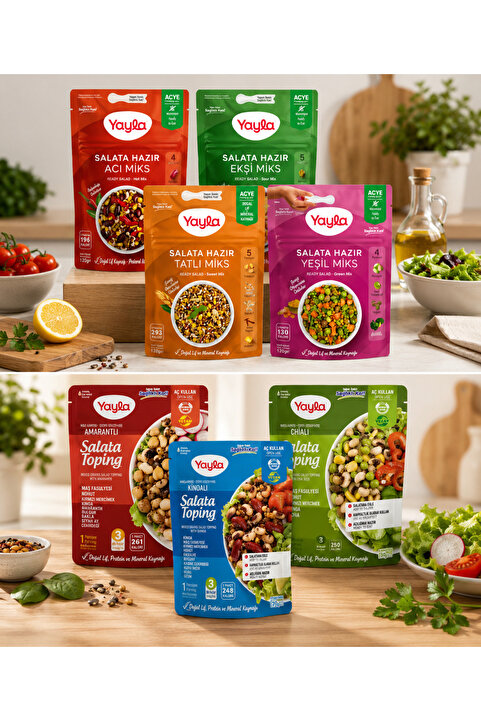 Yayla Salata Hazır Miks+Salata Toping 7'li Karma Paket