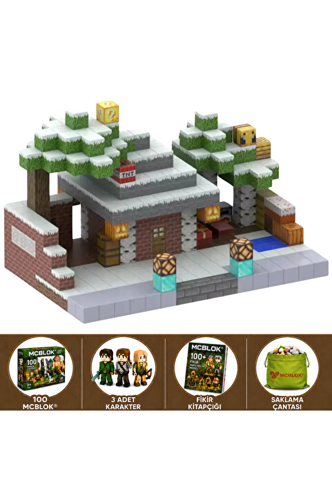 McBlok Minecraft Manyetik Küp Blok Yapı Taşı 100 Parça