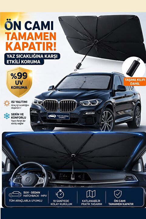 Kitchen Beauty Tüm Araçlar Için Araba Ön Cam Güneşlik Katlanabilir Şemsiye Güneşlik Oto Ön Cam Gölgelik Güneşliği
