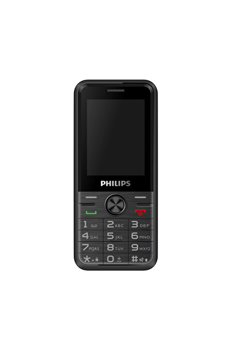 Philips Xenium E6500, 128Mb, Siyah, 48Mb Ram, 2,4inc Ekran, Arka Kamera, 4G Çift Sim Desteği, FM Rad