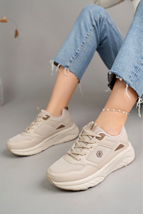 McDark KADIN SNEAKER VİZON RENK SPOR AYAKKABI