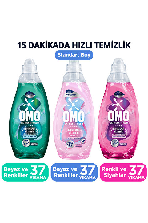 Omo Express Fresh Sensitive Sıvı Çamaşır Deterjan Seti 1480 ml x3