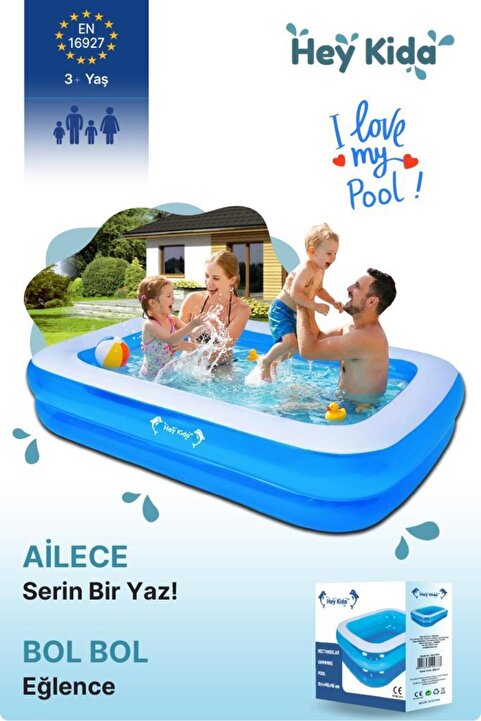 Heykida Swim Safe Dikdörtgen Havuz 262x175x50cm