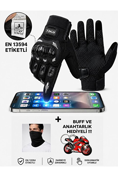 Edelvays Shop MOTOSİKLET BİSİKLET ELDİVENİ YASAYA UYGUN TS EN13594 ETİKETLİ KORUMALI ELDİVEN