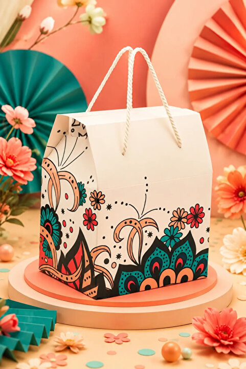 OGTWO Premium Konsept Tasarım Hediye Kutusu & Çanta Boş Karton Hediye Paketi Hediyelik Kutu - 24x14x20cm
