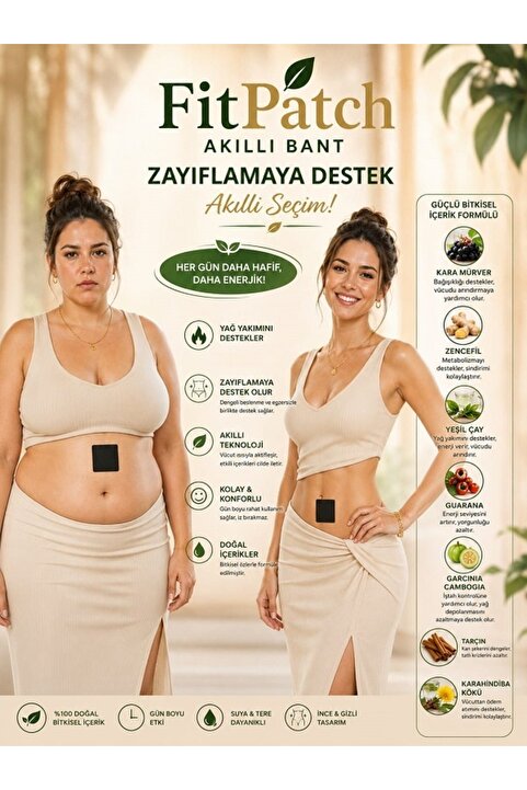trendyes ÖDEM SÖKTÜRÜCÜ ZAYIFLAMAYA DESTEK AKILLI BANT DENEME PAKET 10 ADET