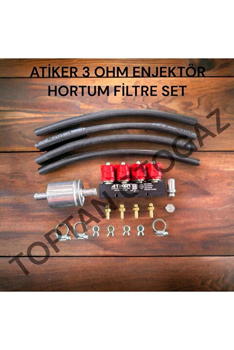 Atiker 3 OHM ENJEKTÖR HORTUM VE FİLTRE SET