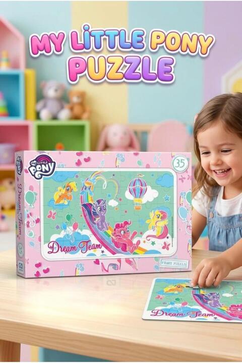 Tıfıl Toys My Little Pony 35 Parça Frame Puzzle – Dream Team Çocuk Zeka Geliştirici Eğitici Öğretici Yapboz