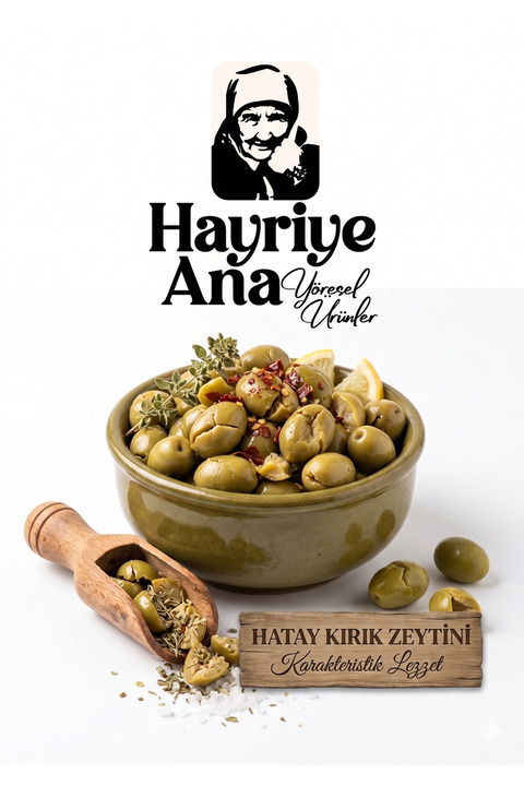 hayriye ana yöresel ürünler Hatay Kırık Zeytin 1 Kg