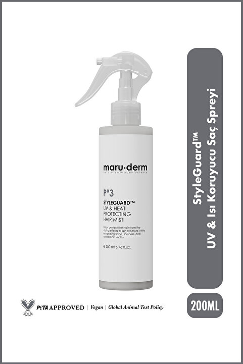 Maru.Derm StyleGuard™ UV & Isı Koruyucu Saç Spreyi – Güneş ve Isı Koruyucu Hair Mist 200 ML