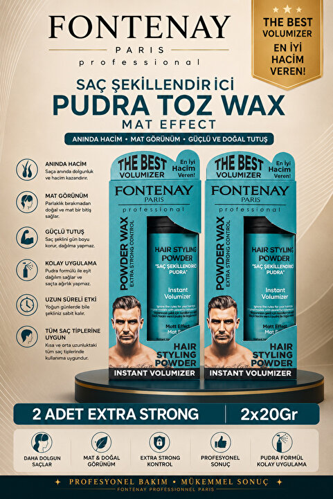 Fontenay Saç Şekillendirici Pudra Toz Wax Mat Effect 20gr X2