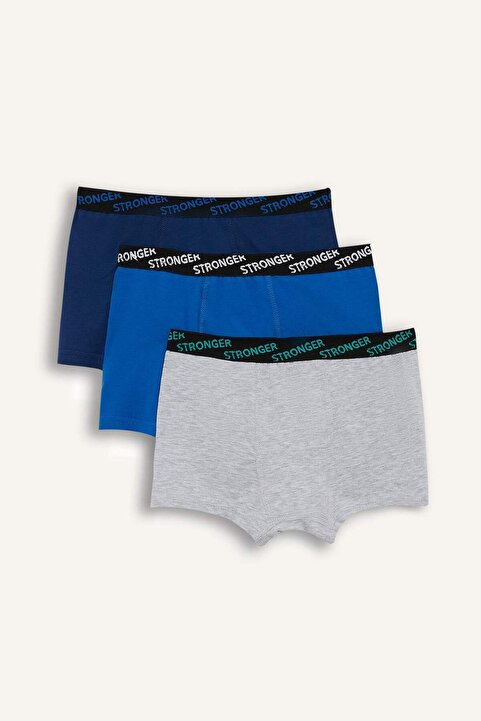 Defacto 3'lü Mavi Boxer Set Erkek Çocuk E1573A824AU