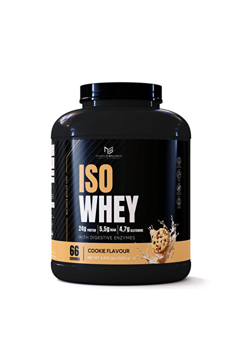 MUSCLE BALANCE Isolate Whey Protein 2000 Gr 66 Servis Kurabiye
