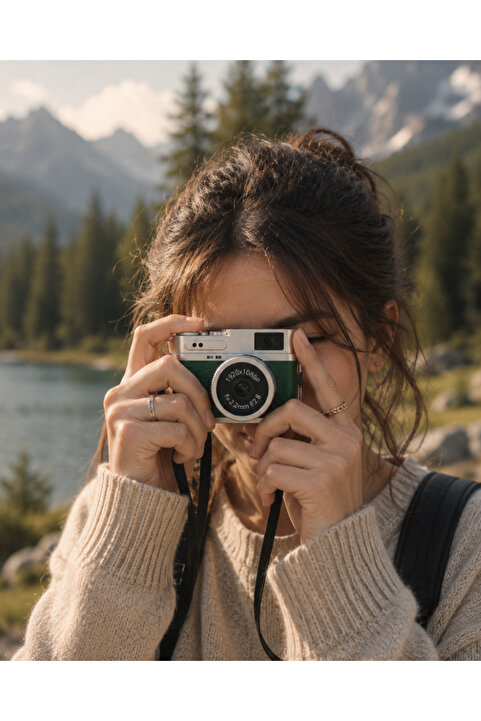 Teknoşık 1080P HD Mini Kamera IPS Ekranlı 4K Lens Destekli Taşınabilir Dijital Kamera