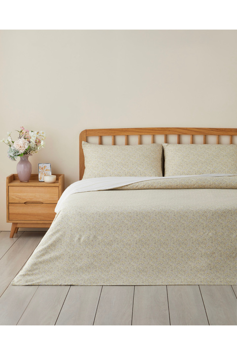 English Home Petty Chic Kolay Ütülenir Çift Kişilik Nevresim Seti 200x220 cm Açık Sarı