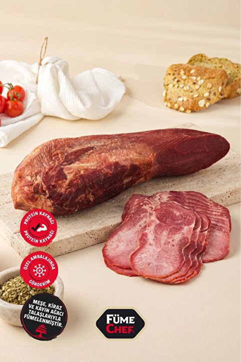 FümeChef Dana Füme Dil 1000–1300 Gr Soyulmuş Glutensiz Sandviçlik Vakumlu