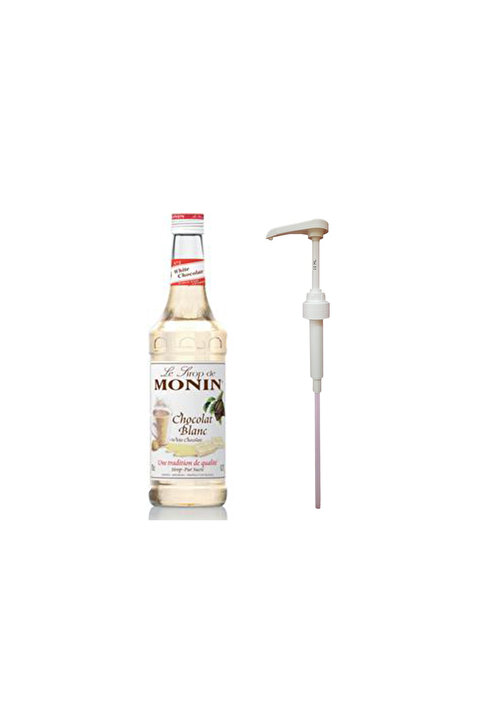 Monin White Chocolate / Beyaz Çikolata 700 ml Şurup + Şurup Pompası