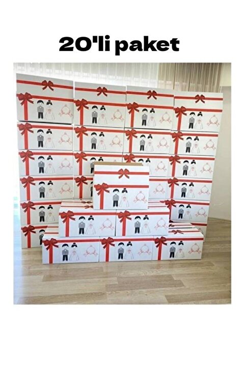 Aybas İSİM YAZILI Gelin Çeyiz Kolisi 20'li Paket BÜYÜK BOY
