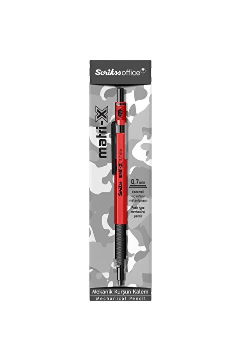 Scrikss Matri-X Mekanik Kurşun Kalem 0.7 mm Kırmızı