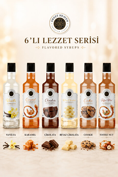 sweet heaven 6'lı Kahve Şurubu 110mlx 6adet - Bestseller ( 660ml )