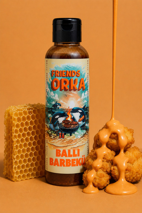 FRIENDS OF ORKA Ballı Barbekü Sos 280gr – Doğal Tatlı Acı Bbq Sos