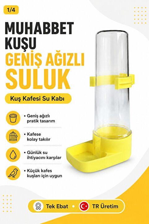 Genel Markalar Muhabbet Kuşu Suluğu Geniş Ağız Suluk