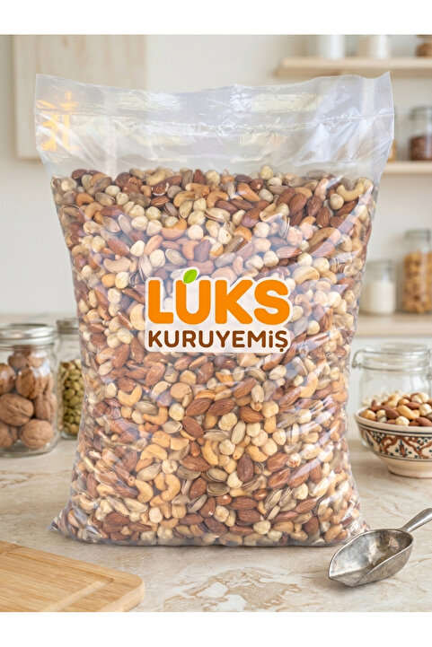 lüks kuruyemiş Ekstra Lüks Karışık Kuruyemiş 5 Kg Antep Badem Fındık Kaju Premium Karışım