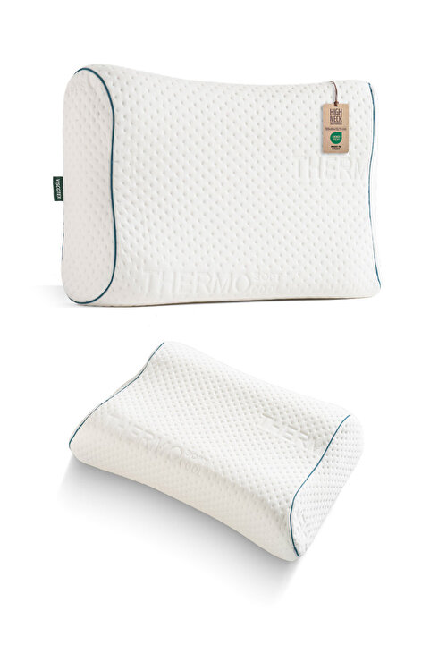 VİSCOTEX Visco Yüksek Ortopedik Boyun Destekli Yastık High Orthopedic Pillow 55x40x13/11 Cm Beyaz