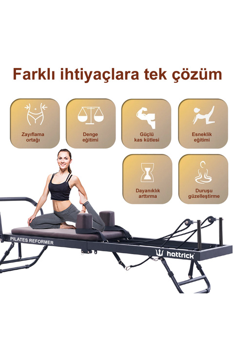 Hattrick Pilates Reformer Ev Tipi - Yer Kaplamaz Katlanır Hafif