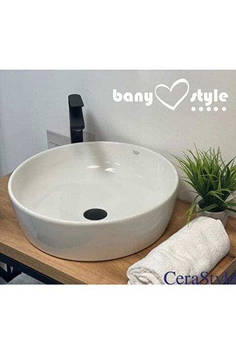 TURKUAZ Cerastyle One Lavabo 46 Cm Yuvarlak Çanak Tezgah Üstü