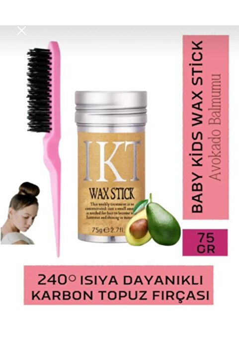 YURISH Stick Wax Ve Ahşap Topuz Fırçası
