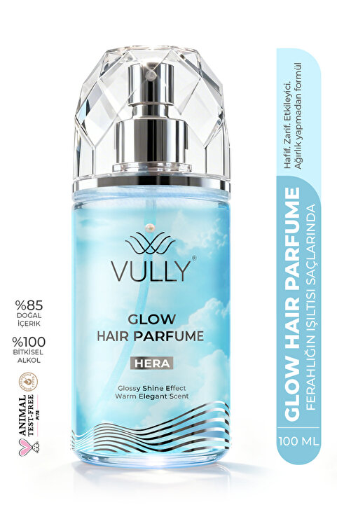 VULLY Glow Hera Argan yağlı besleyici ve Panthenol içerikli ışıltı veren Saç Parfümü 100 Ml