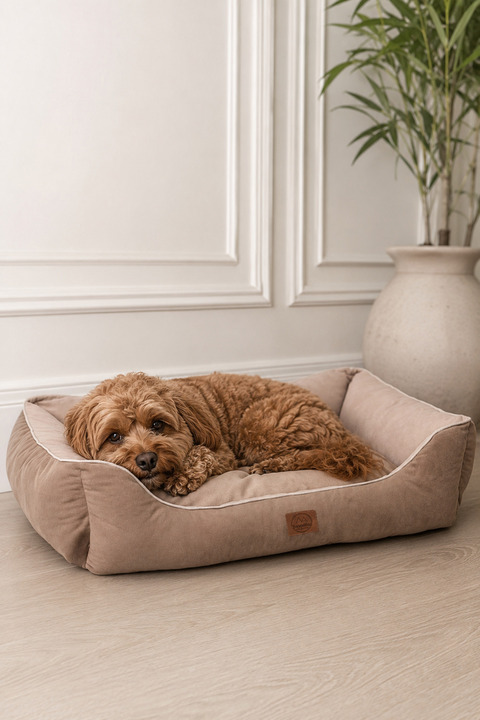 Jungo Pets Lucy Kahve & Bej Yüksek Kaliteli Köpek Yatağı