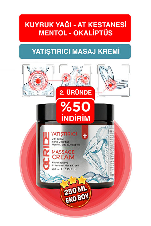 OCRIDE Kuyruk Yağlı Yatıştırıcı ve Ferahlatıcı Masaj Kremi 250 ML EKO BOY
